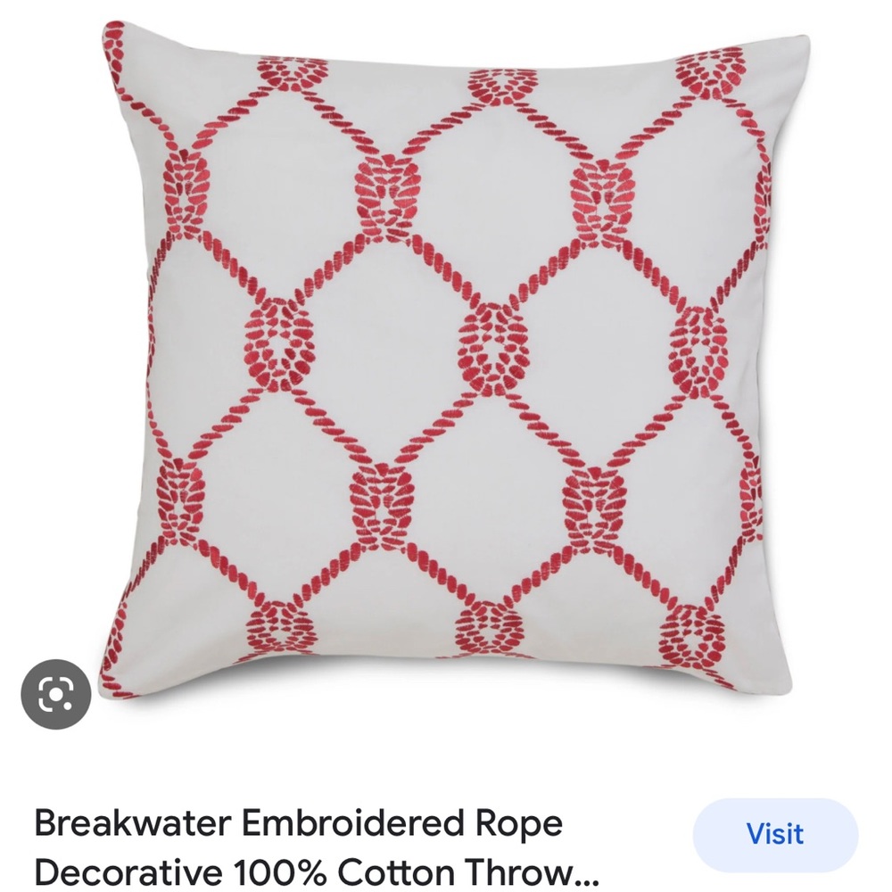 Southern Tide size 16” Breakwater pillow cover NWT